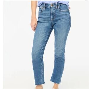 NWT J. Crew Womens Essential Straight Jean All Day Stretch Crescent Blue Wash 25